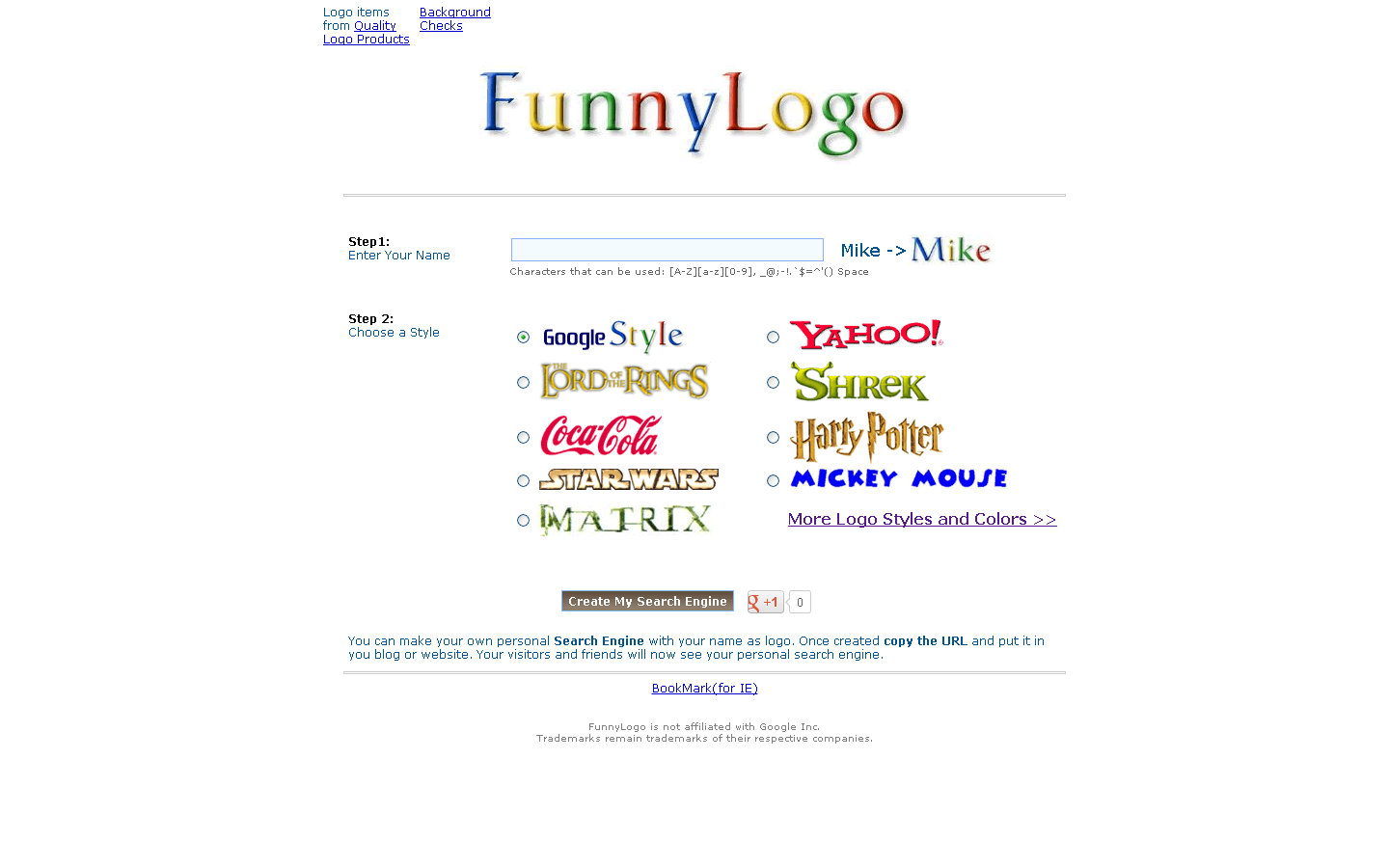 Google コカコーラ ディズニー Yahooなどのロゴを作成できるサイト Funnylogo 普通人間製作所world